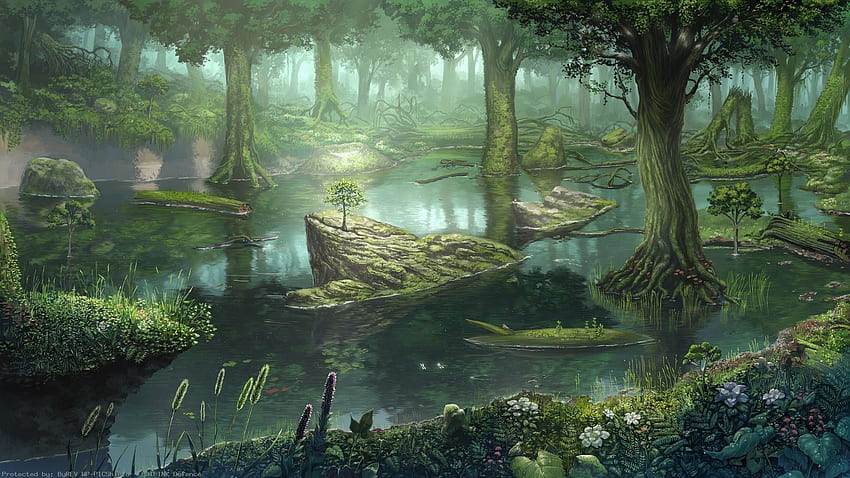 fantasy-swamp-Forest-swamp--wp4004163 HD wallpaper