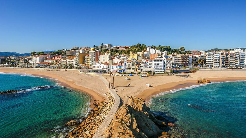 Full Ibiza Mediterranean Sea Beach - Blanes, Sa Palomera - & Background HD wallpaper