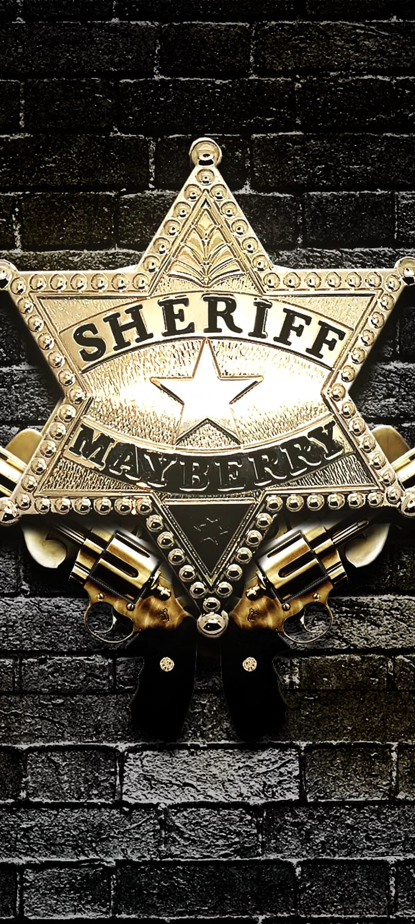 Златен шериф, значка, символ, Игри, Пастел, Премиум HD тапет за телефон