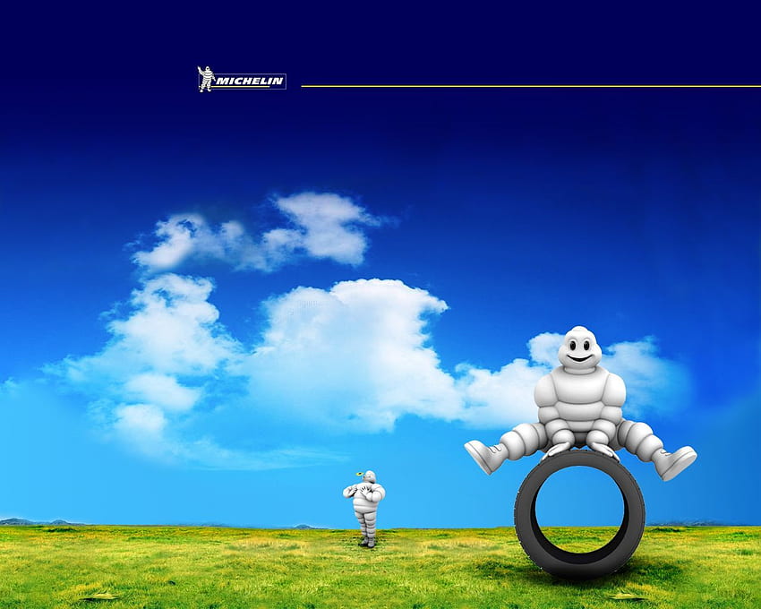 Michelin-Männchen-Hintergrund. Michelin-Reifen HD-Hintergrundbild
