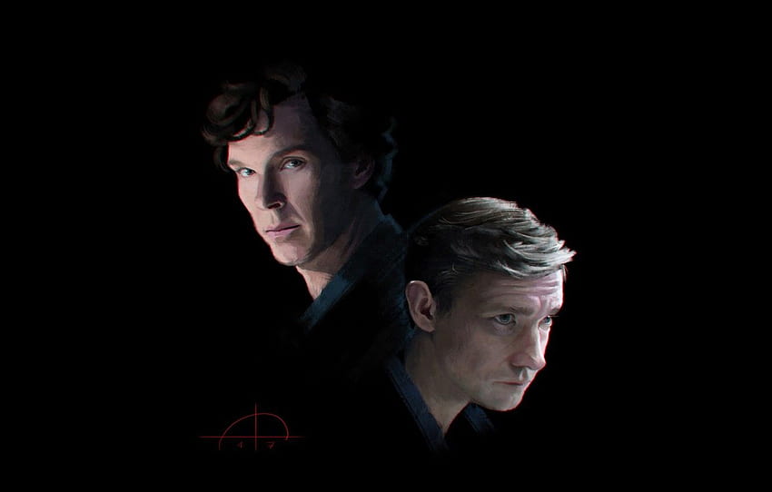 Sherlock Holmes, siyah, John Watson HD duvar kağıdı
