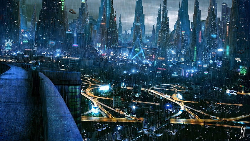 Dystopian Futuristic Full Kecbio, Dystopian City HD wallpaper
