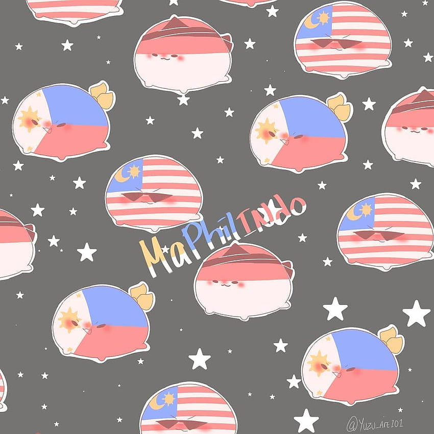 Maphilindo More country mochiballs Will be released soon Tbh I want to open this as a commIssIon but I don't h. Indonesia, ponsel, CountryHumans HD phone wallpaper