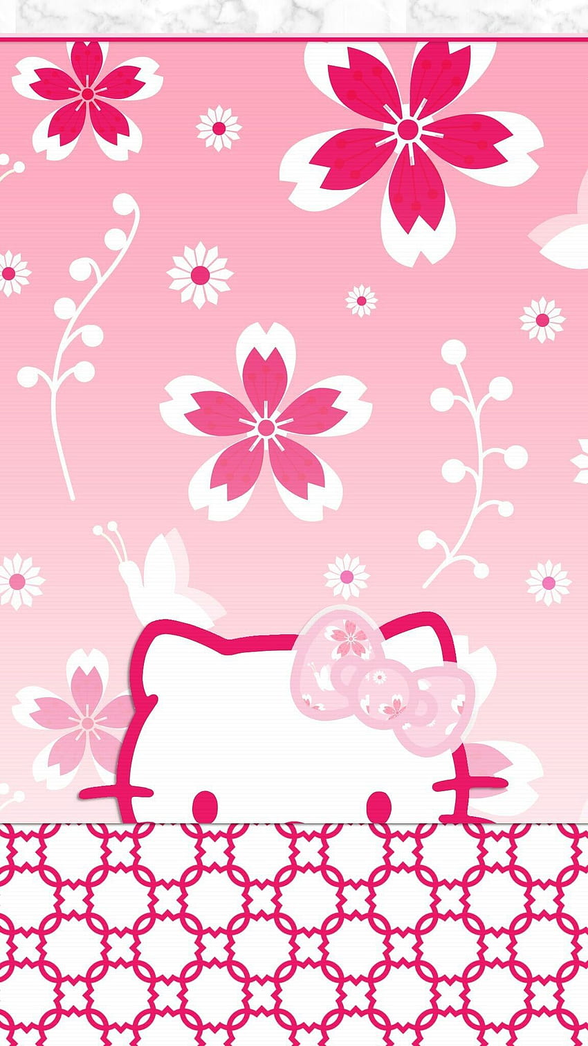 Glitter Home Screen Pink Hello Kitty, Cute Pink Hello Kitty HD ...