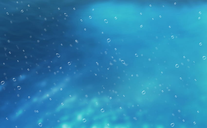Regentropfen auf Ihrem, blauen, abstrakten Regen HD-Hintergrundbild