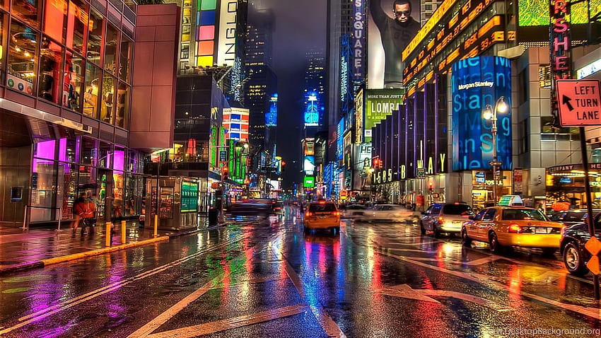 Times Square New York Background HD wallpaper