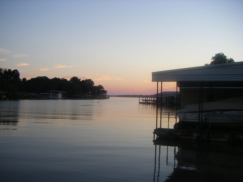 Serene Lake, Grand Lake, beautiful, Oklahoma, Lake, Sunset, serence, ghost776 HD тапет