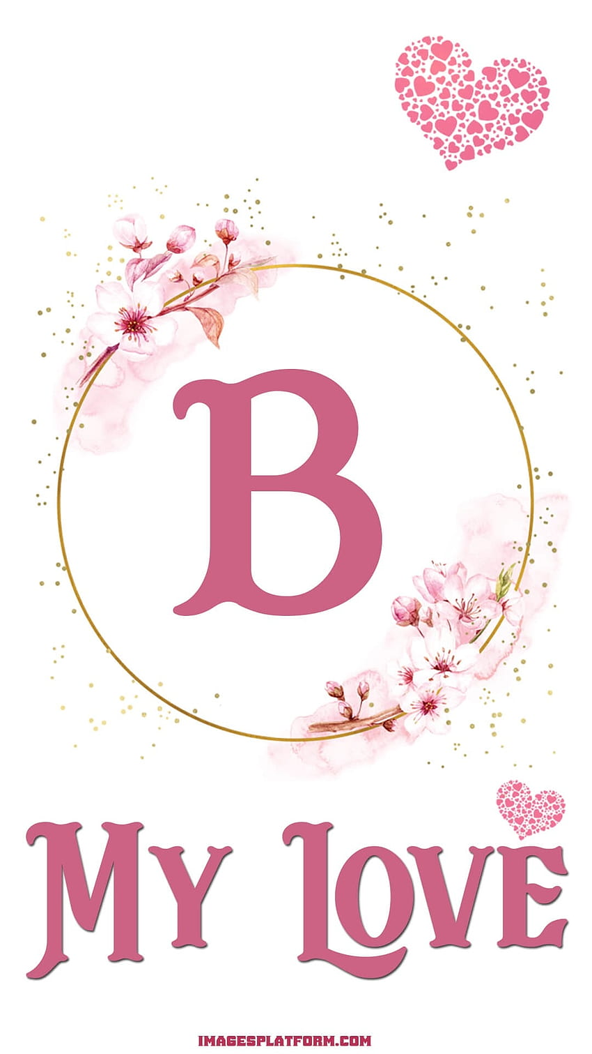 B Name, Pink, Love HD phone wallpaper