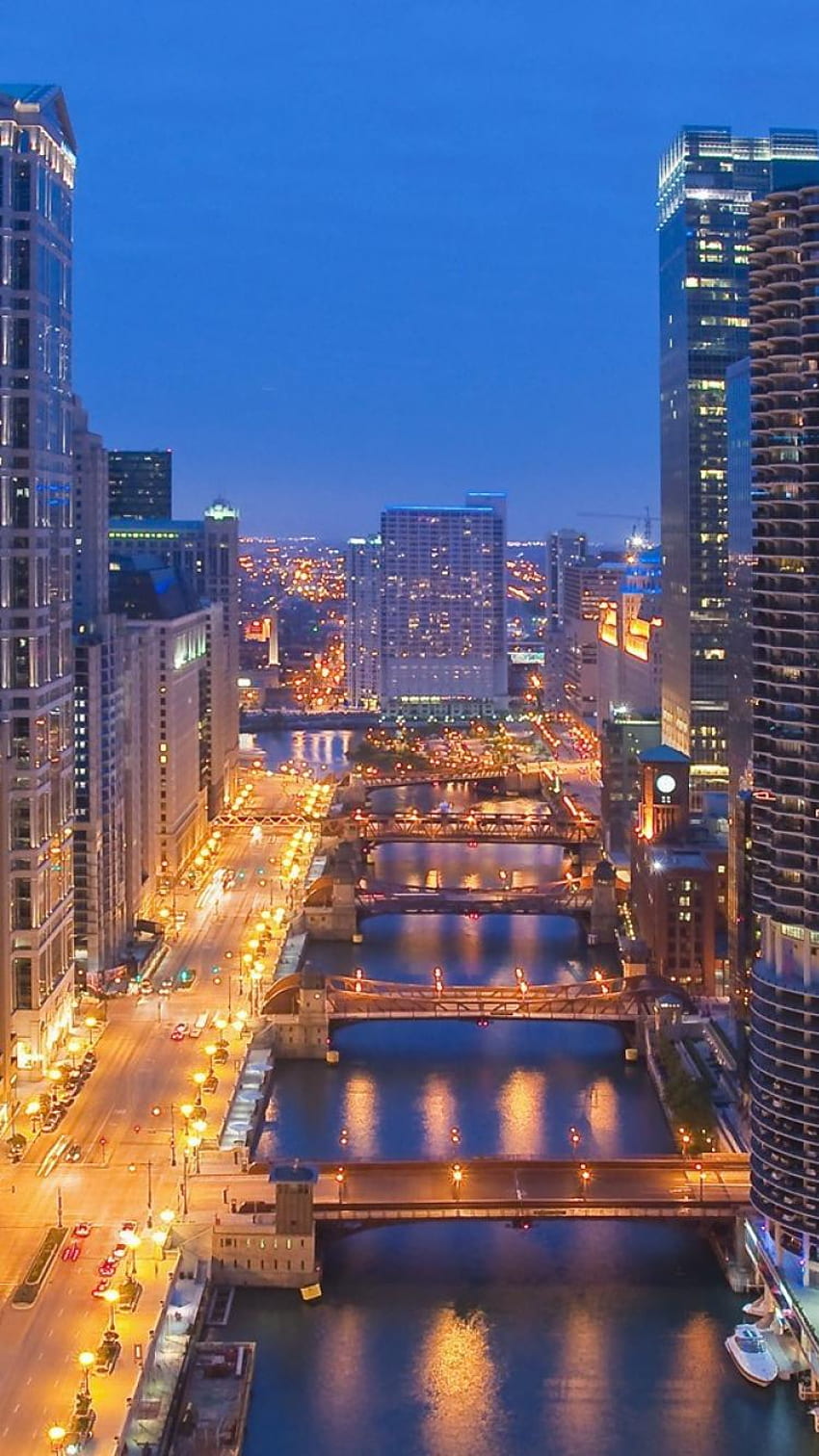 Pusat Kota Chicago - - - Tip wallpaper ponsel HD