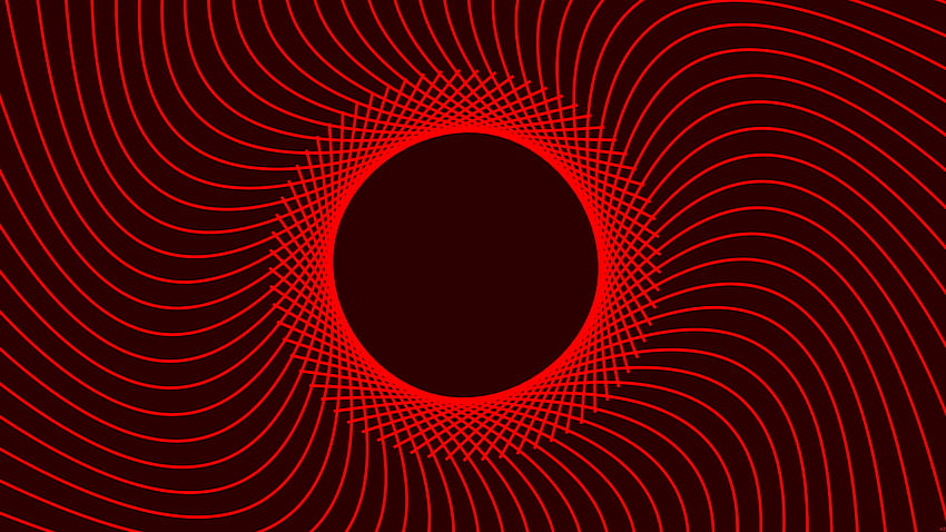 Red Spiral Circle , Round HD wallpaper