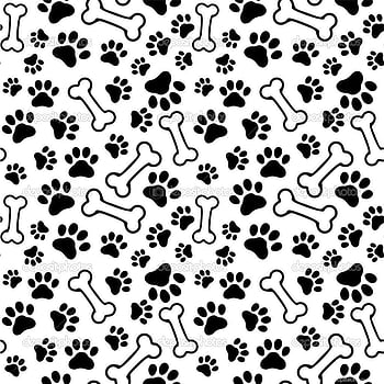 Dog Paw Seamless Pattern vector Cat paw foot print isolated wallpaper  background Stock Vector  Adobe Stock