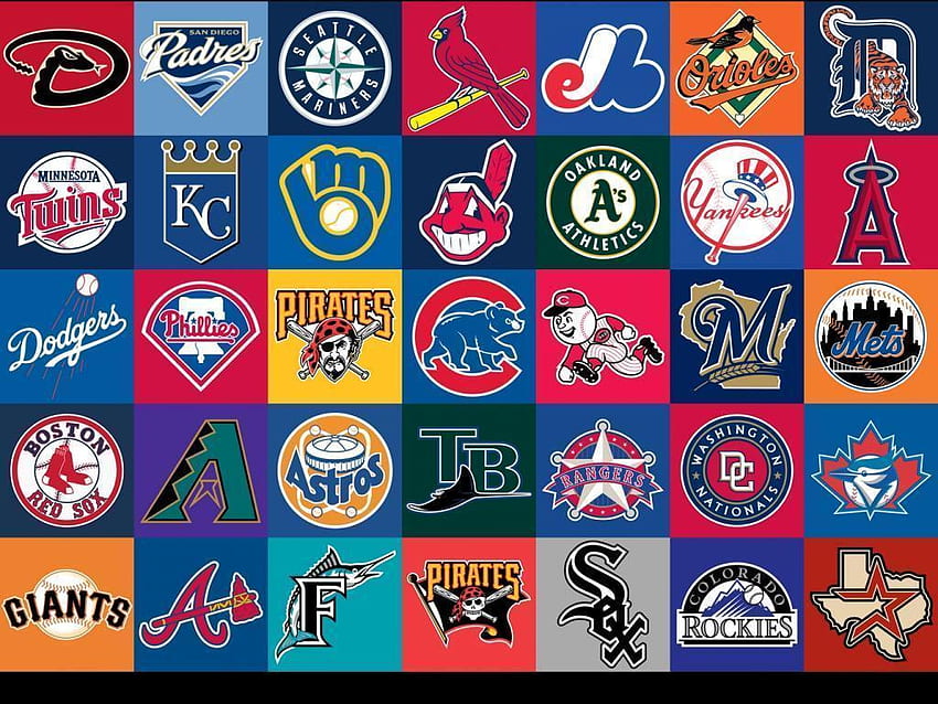 MLB Major League Baseball Logos All 30 Teams Poster  Costacos 2015  Mlb  team logos Major league baseball logo Baseball teams logo
