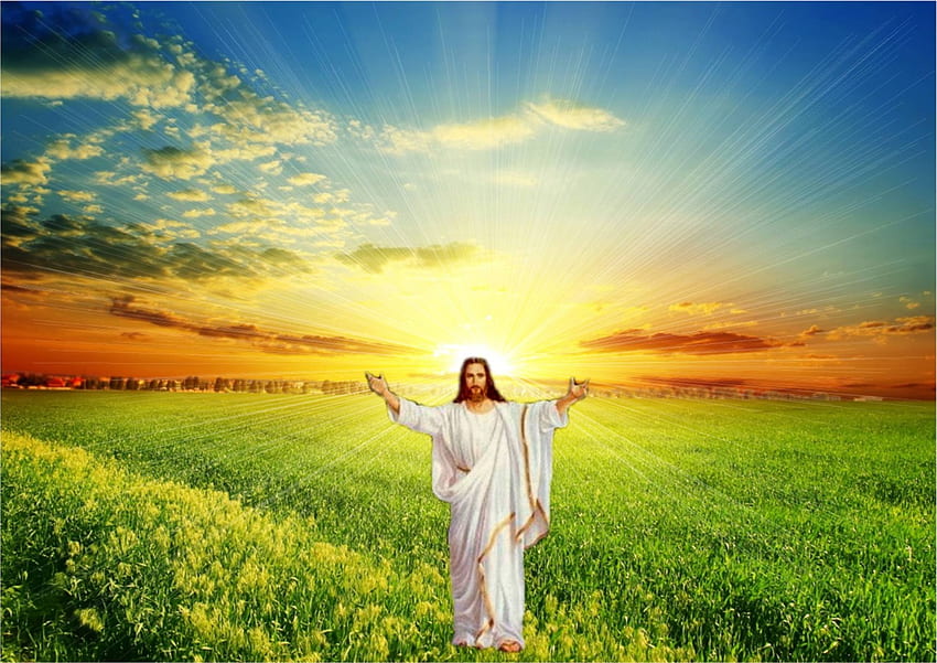 nascer do sol ressuscitado, deus, jesus, cristo, páscoa, nascer do sol papel de parede HD