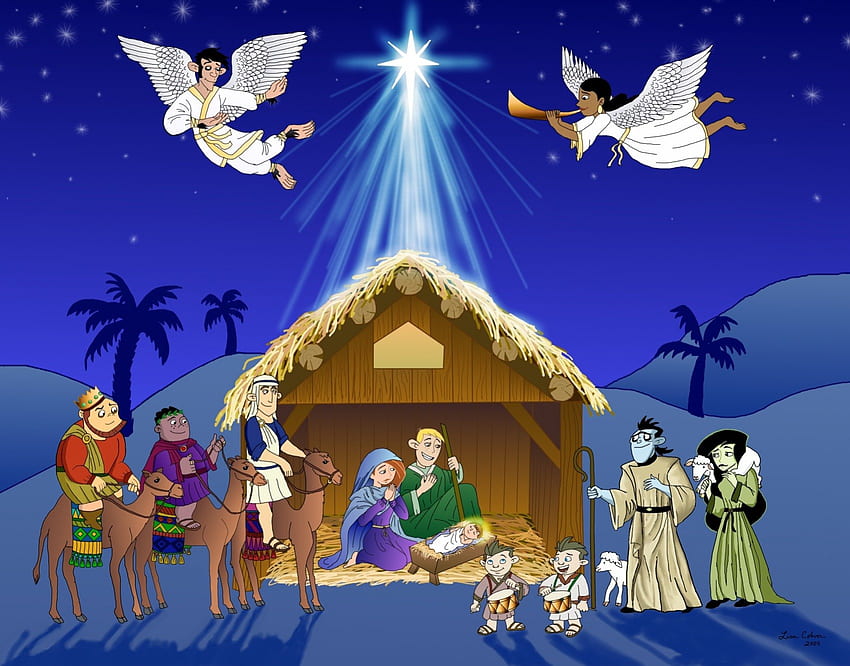 « Une scène de la Nativité Kim Possible » par drakkenfan, famille, nativité, noël, drôle, berger Fond d'écran HD