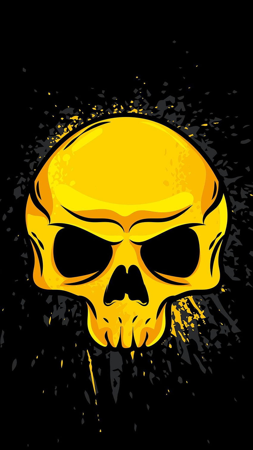 Gold skull Minimalist Mobile for your Android, Minimalist Tablet HD phone wallpaper