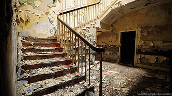 Houses: Stairs Houses Ruins House Old Ruin For 16. Background HD wallpaper  | Pxfuel