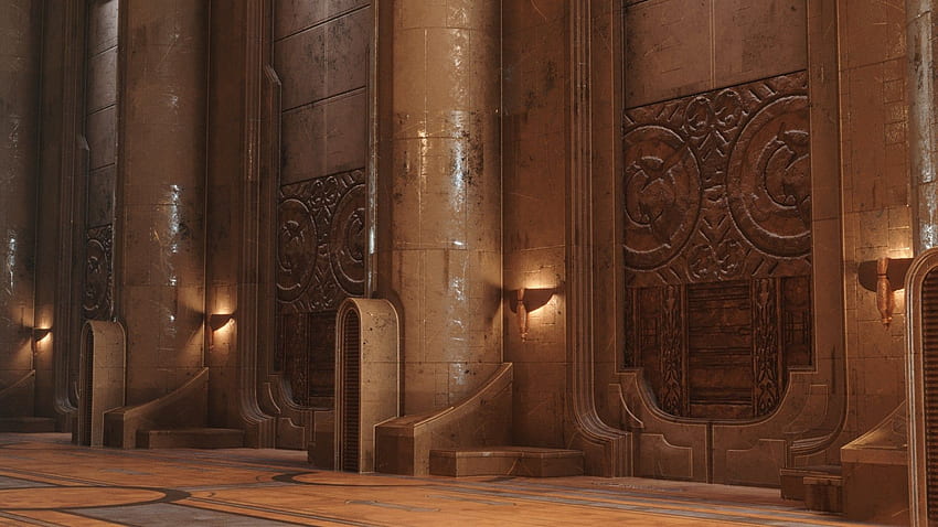 Jedi temple corridor, Star Wars Jedi Temple HD wallpaper
