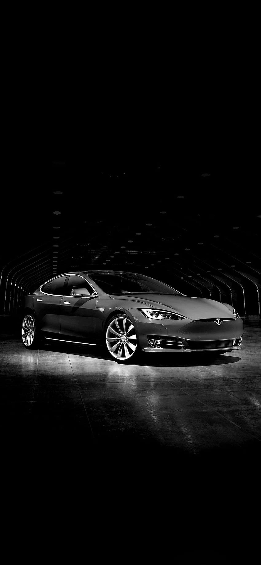 Tesla Model Dark Bw Car, Black Tesla Model X HD phone wallpaper