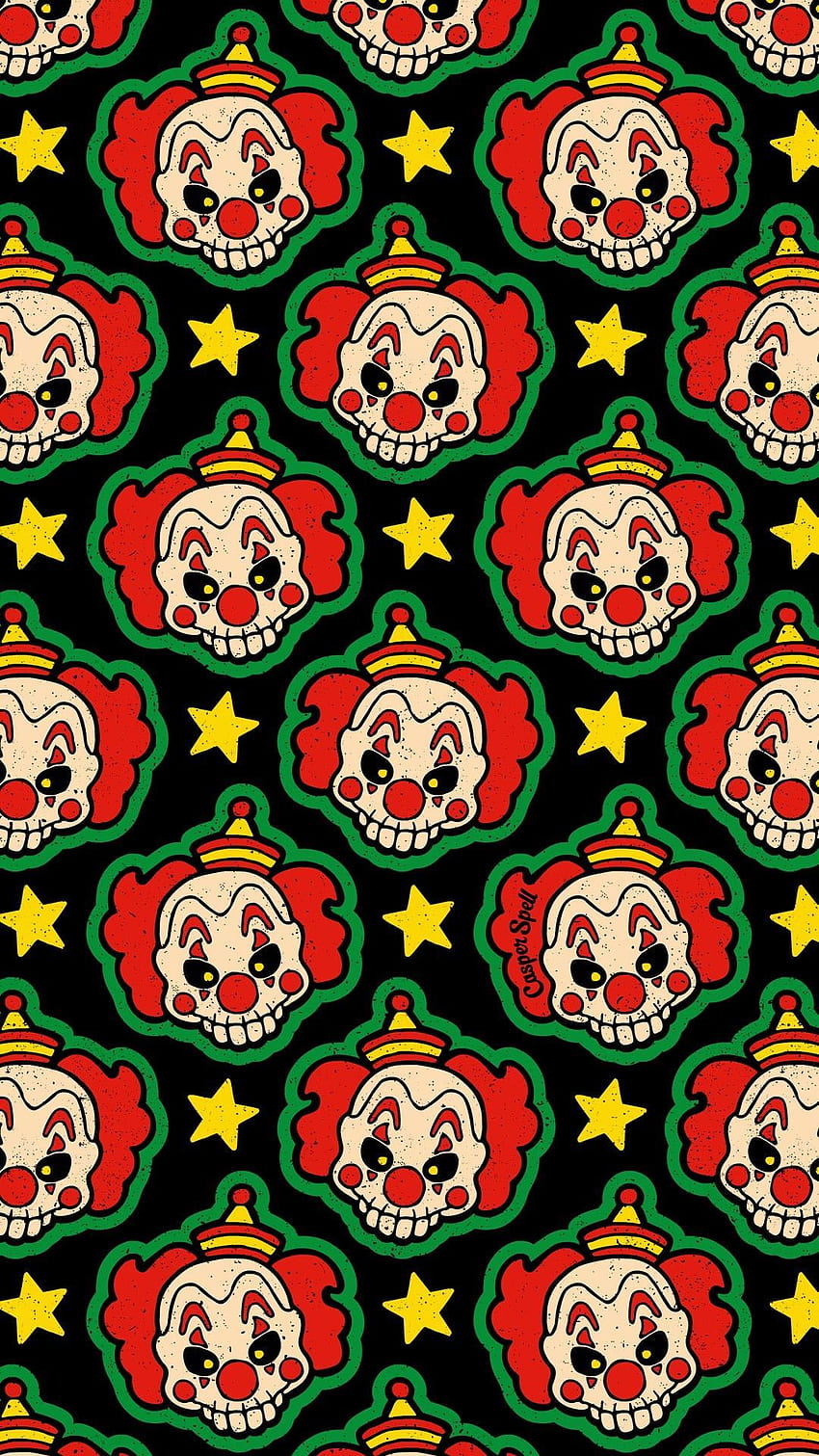 Clownin around  Clowncore wallpapers made by me using Canva 