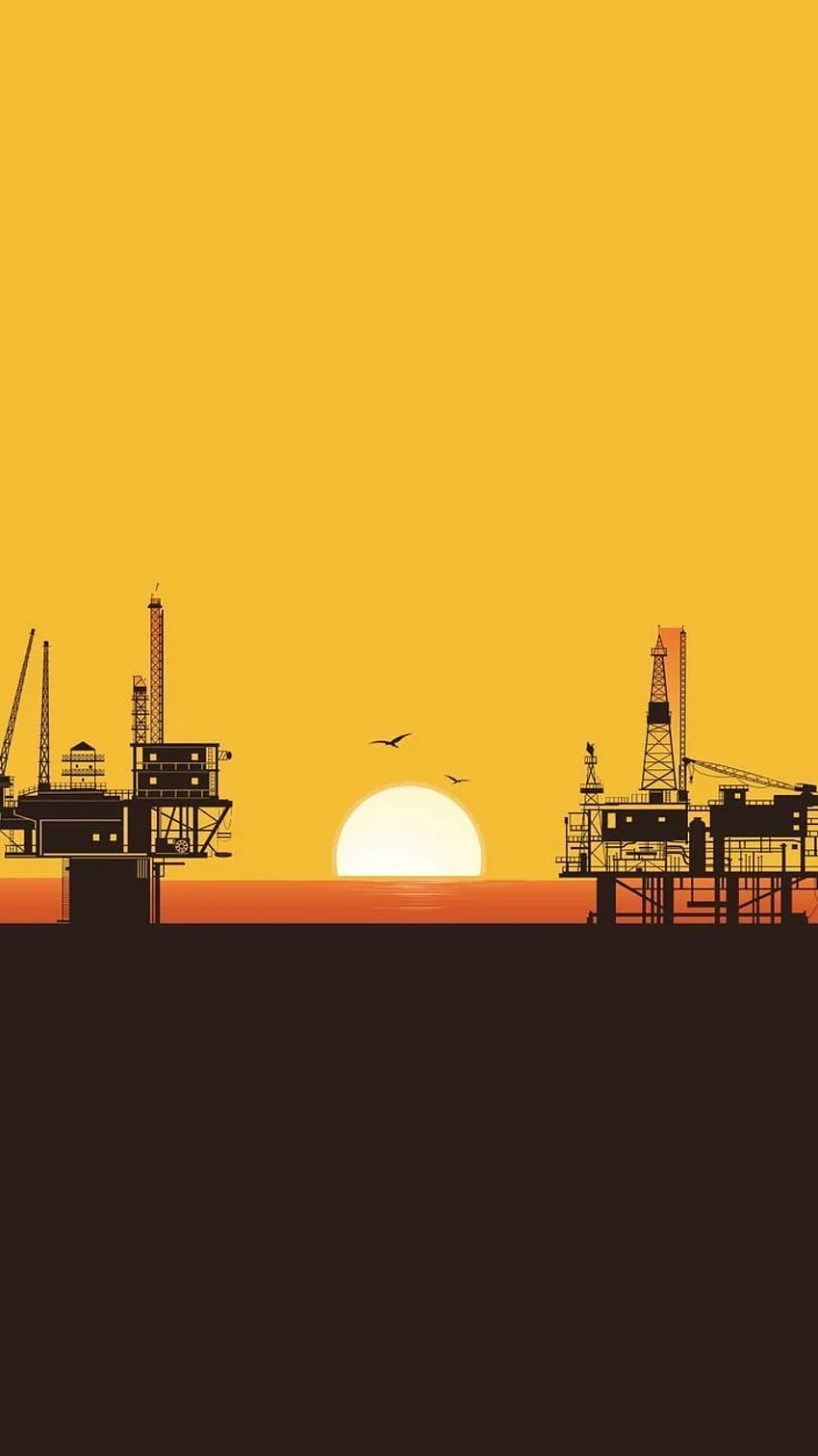 Plataforma Petrolera iPhone, Petróleo Y Gas fondo de pantalla del teléfono