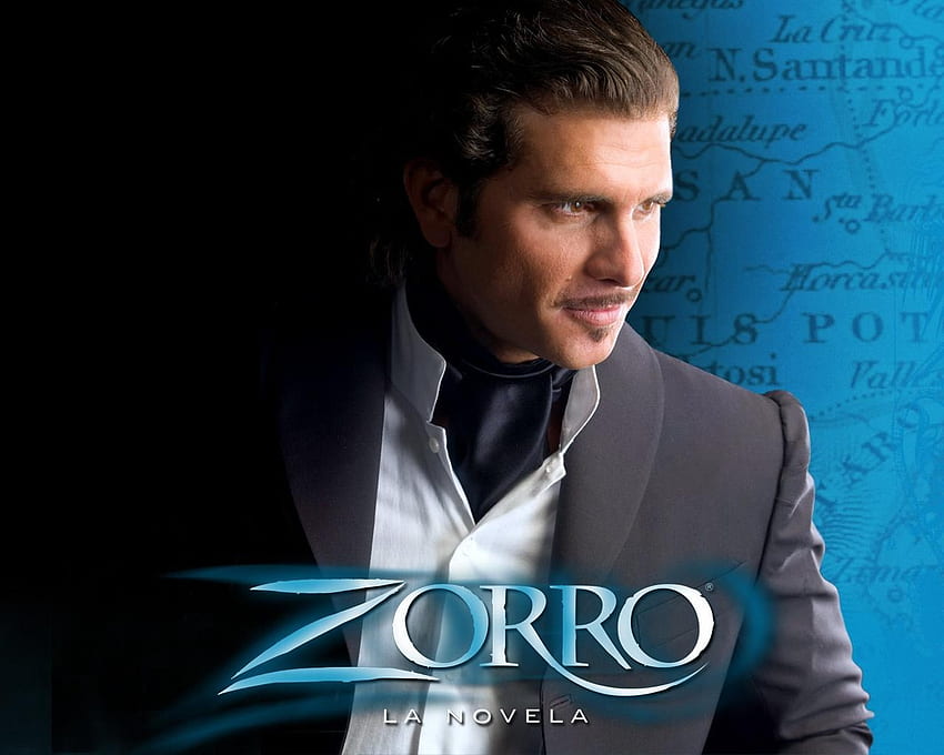 Zorro - La espada y la rosa (2007), blue, man, zorro, poster, la espada y la rosa, Christian Meier, tv series, telenovela, actor HD wallpaper