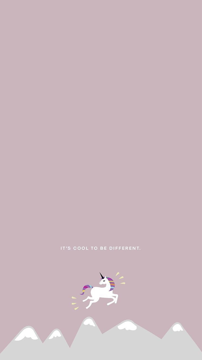 iPhone and Android : “Cool To Be Different, Minimalist Unicorn HD phone wallpaper