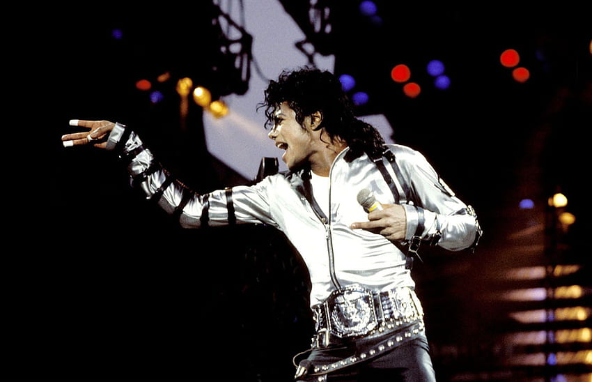 Bad Tour On Stage (camicia d'argento) - Michael Jackson Sfondo HD