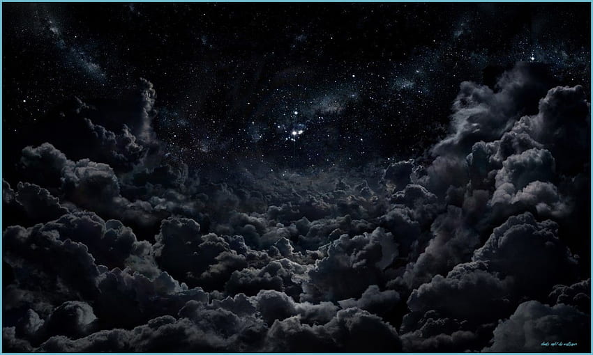 Nachtwolken - Top Nachtwolken Hintergrund - bewölkter Nachthimmel, dunkler stürmischer Himmel HD-Hintergrundbild