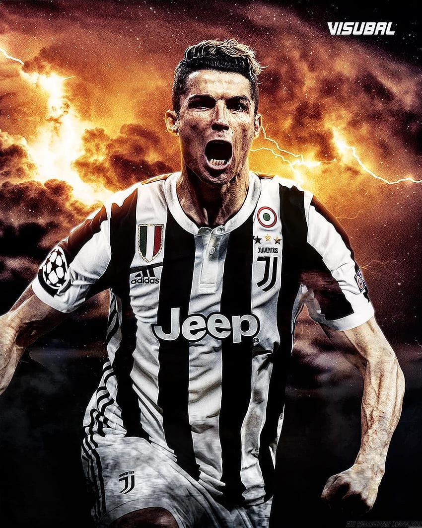 Cristiano Ronaldo Juventus 1, maglia della Juventus Sfondo del telefono HD