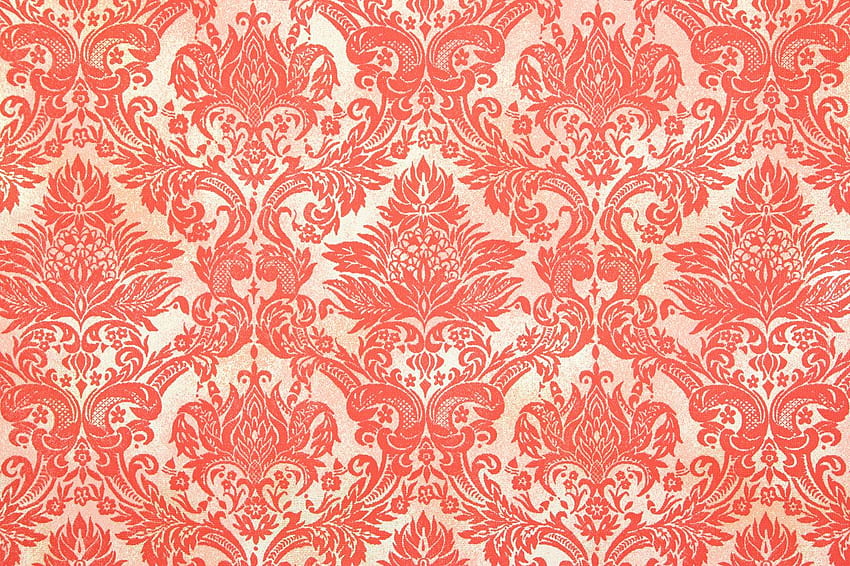 1970s Vintage Red Gold Glitter Damask Contact Paper Peel HD wallpaper