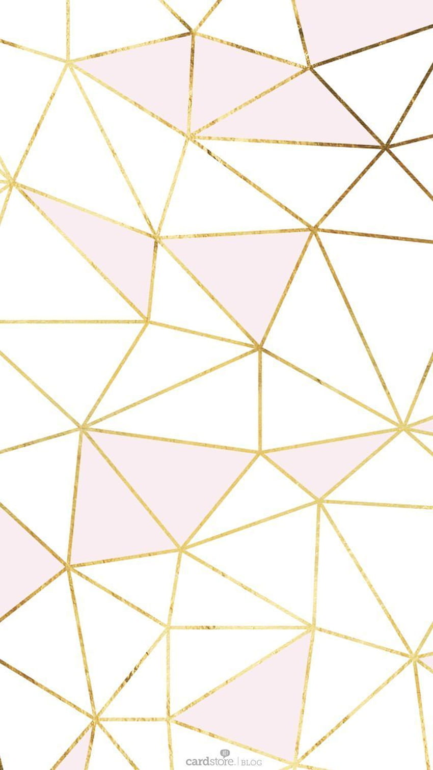 pink gold white geometric mosaic so much fun. ban.do. HD phone wallpaper