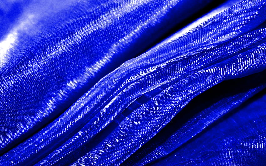 dark blue wavy fabric background, , wavy tissue texture, macro, dark blue textile, fabric wavy textures, textile textures, fabric textures, dark blue backgrounds, fabric backgrounds HD wallpaper