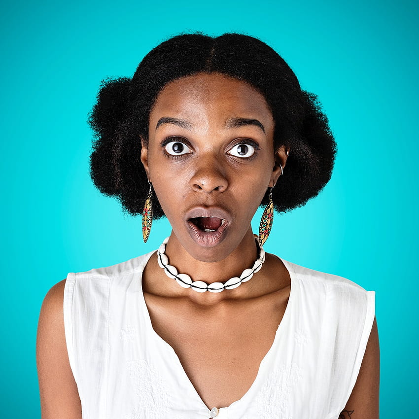 Bouche ouverte afro-américaine. , autocollants PNG et arrière-plan, femme afro-américaine Fond d'écran de téléphone HD