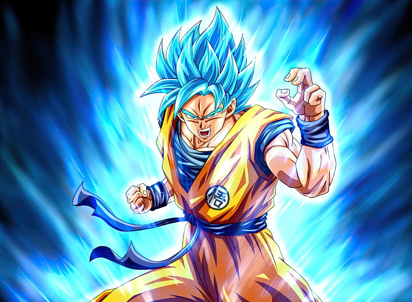 Dragon Ball, Son Goku, blue power HD wallpaper
