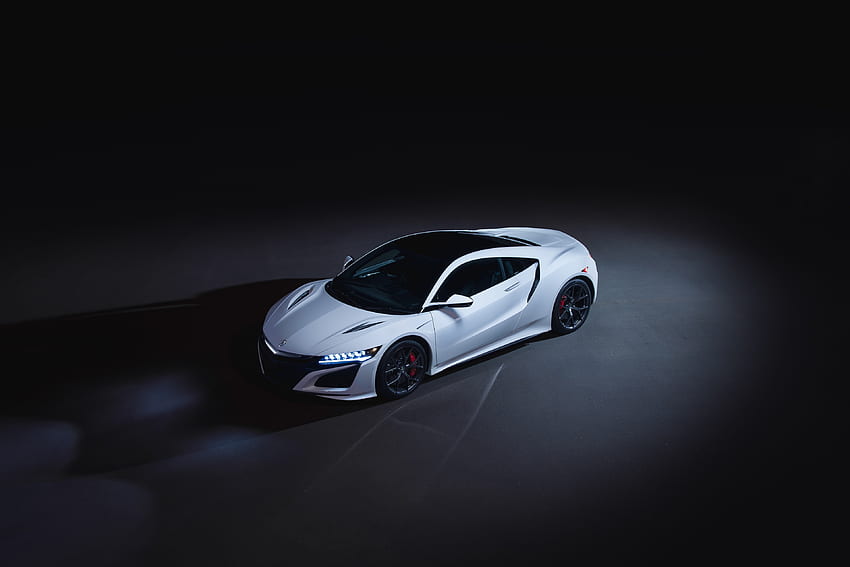 Acura NSX, white, sports car, 2019 HD wallpaper