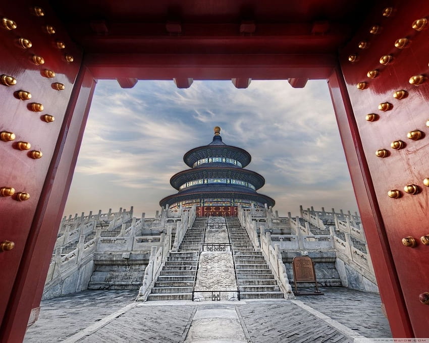 Templo del Cielo, Beijing, China ❤ para, Vista china fondo de pantalla
