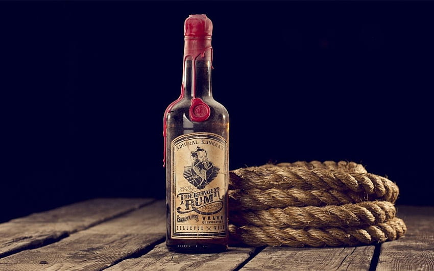 Sebotol rum dan tali kapal, Kirim dalam Botol Wallpaper HD