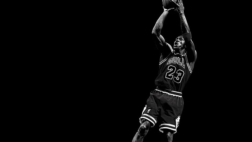 jugador de baloncesto negro, baloncesto blanco y negro fondo de pantalla