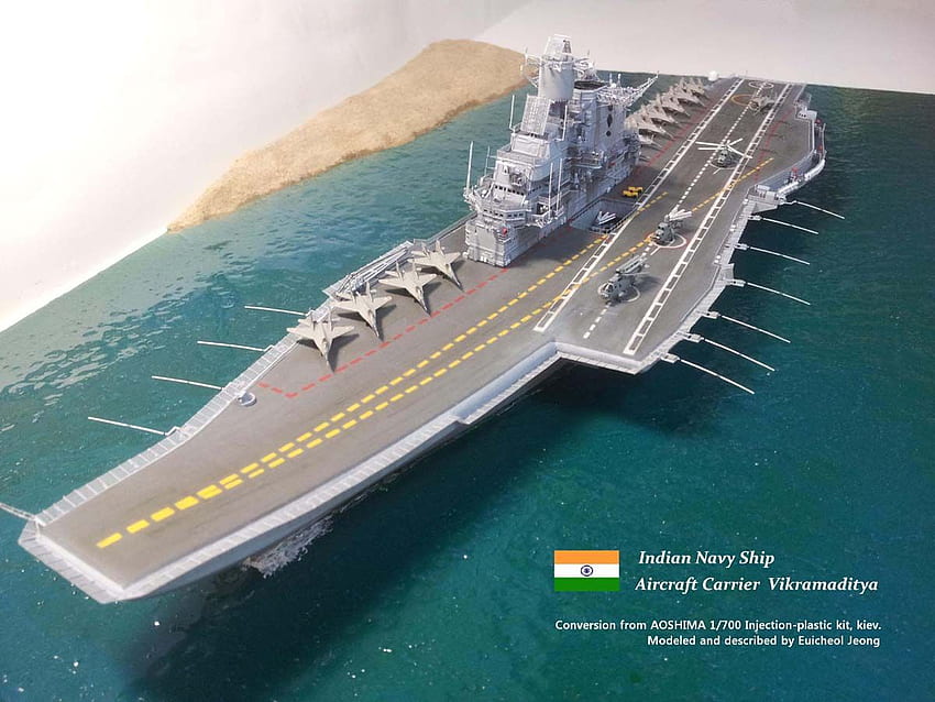 INS Vikramaditya 対 INS Viraat 対 INS Vikrant。 インド海軍 高画質の壁紙