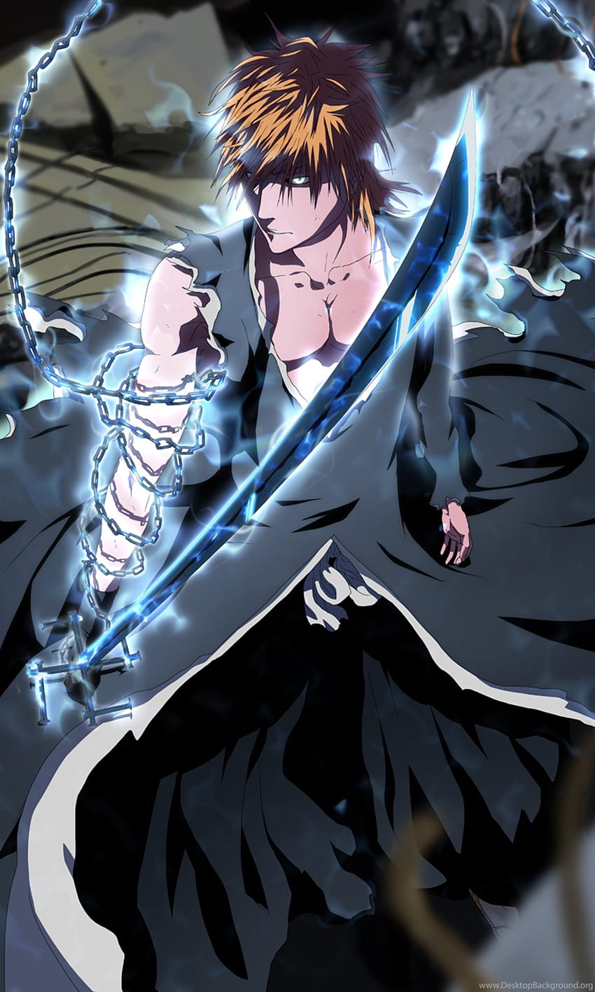Bleach anime dark ichigo black cloak sword HD wallpaper  Peakpx