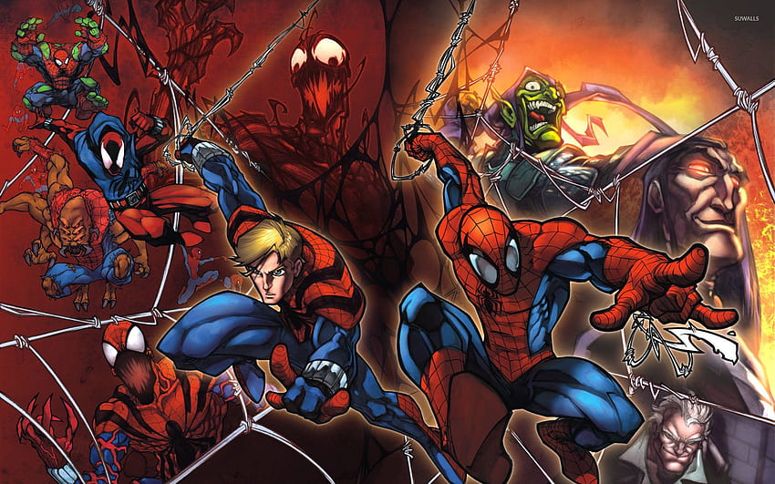 Spiderman Comic เต็มเรื่อง Spider-Man Art วอลล์เปเปอร์ HD