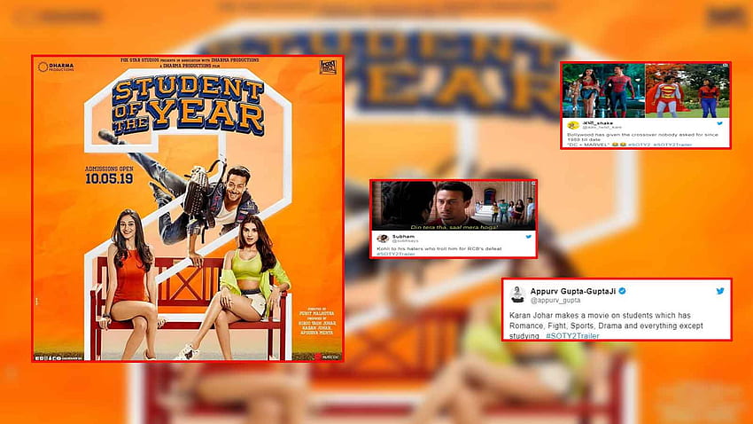 O trailer do Aluno do Ano 2 alimenta um hilário festival de memes online. Notícias de filmes em hindi - Bollywood - Times of India papel de parede HD