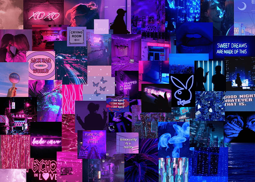 Purple Laptop Collage HD wallpaper | Pxfuel