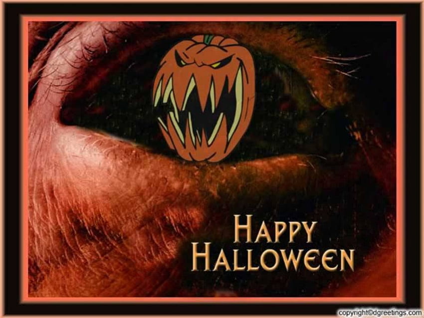 Scary Pumpkin Face, happy halloween, pumpkin face, scary HD wallpaper