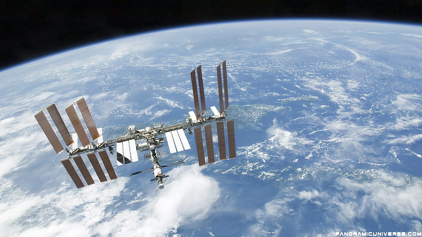 Международна космическа станция, станция, космос, земя, небе HD тапет