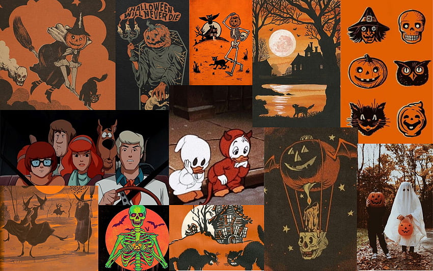 Halloween antik. Halloween , Latar belakang Halloween, Musim gugur yang lucu, Vintage Halloween Computer Wallpaper HD