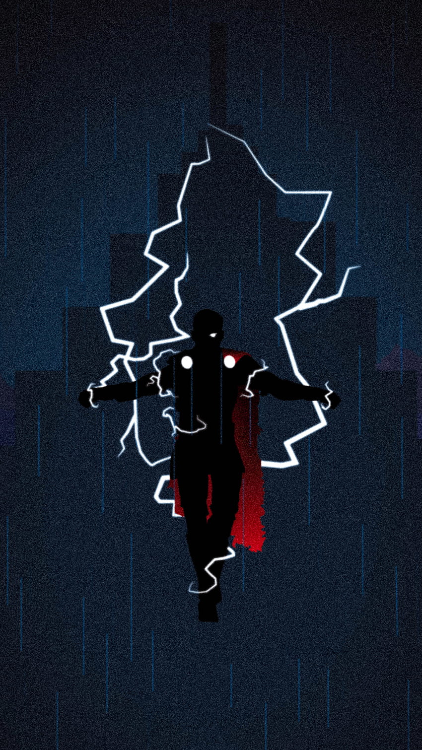 God of Thunder, superhero, silhouette, Thor HD phone wallpaper