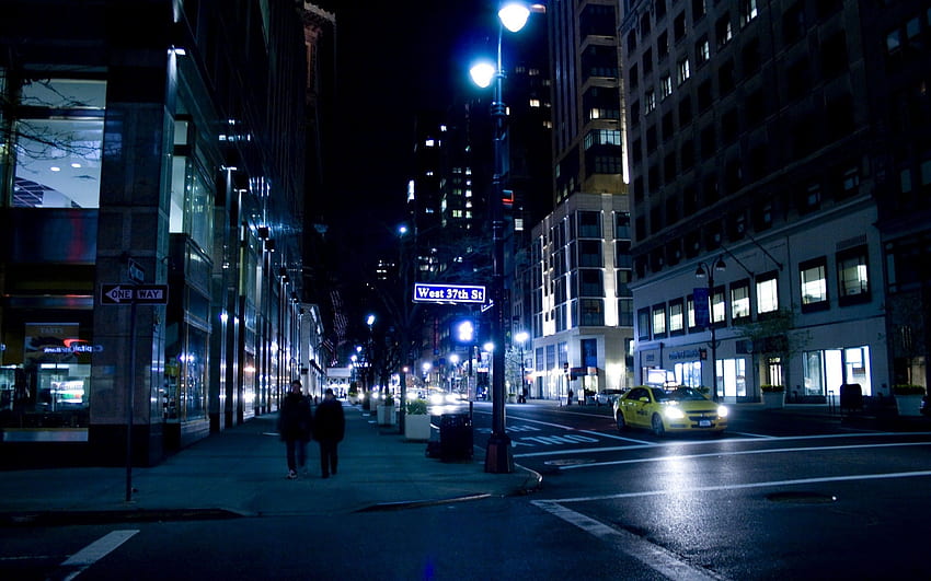 . Cities. . . new York, nyc, night, NYC Street HD wallpaper