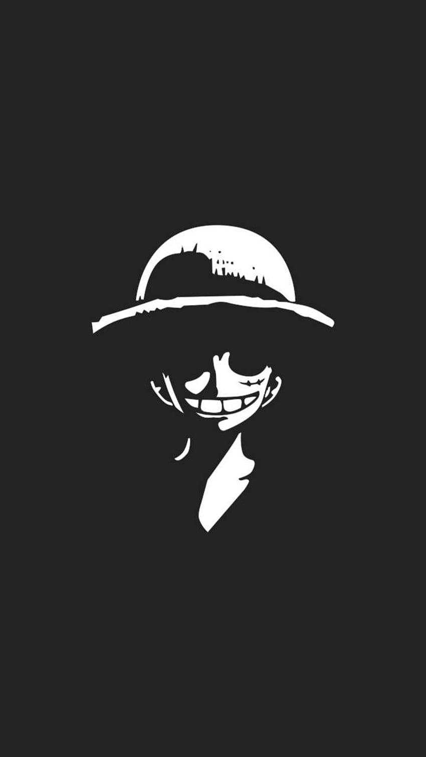 Лого One Piece, One Piece Черно HD тапет за телефон