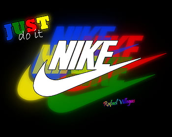 nike just do it logo wallpaper rainbow